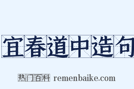 宜春道中造句是什么意思的图片